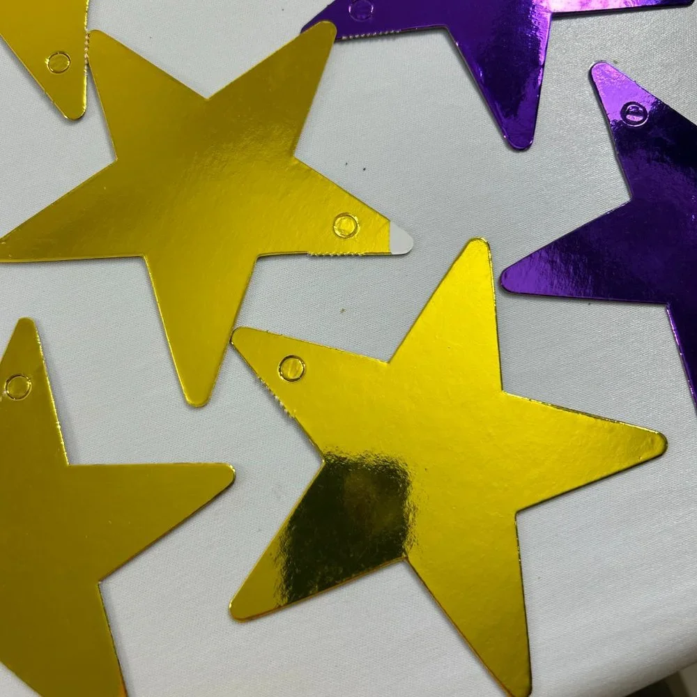 Lot Purple Gold Stars Football Party Paper Decorations Birthday Graduation